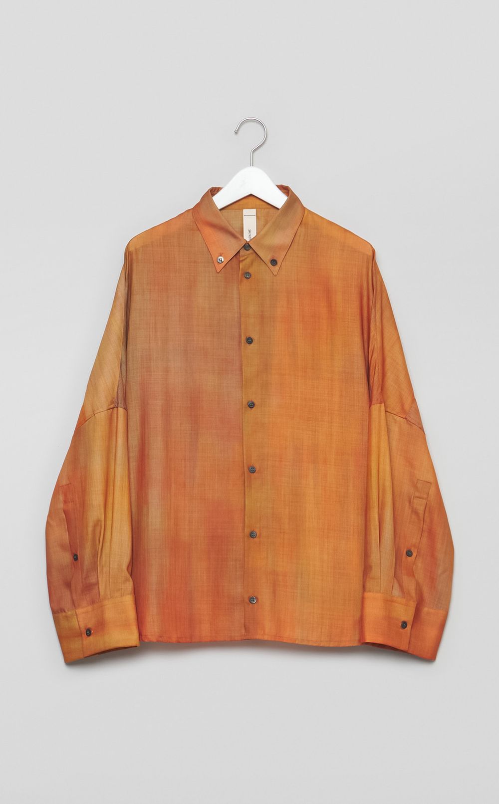 フロウイングダイウールシャツ