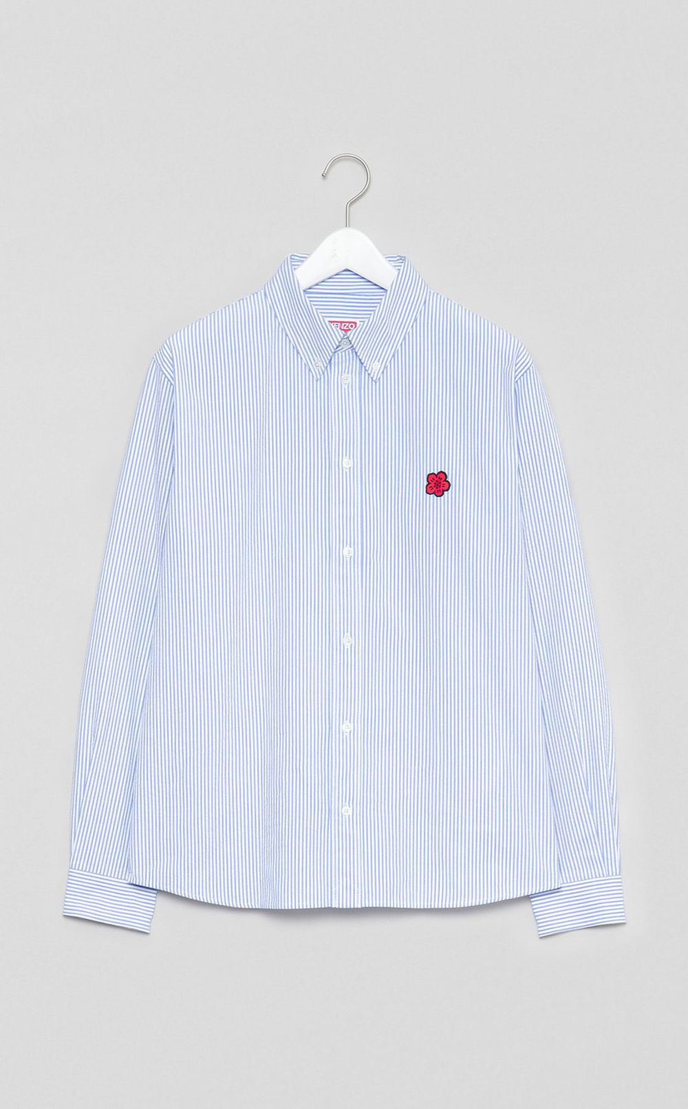 ボケフラワークレストストライプシャツ