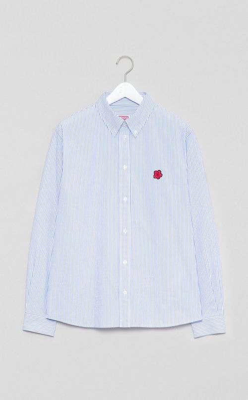 ボケフラワークレストストライプシャツ