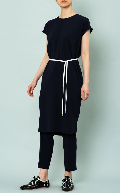 ベルト付フレンチスリーブワンピース