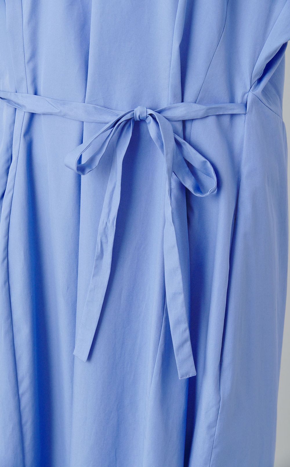 コットンポプリンベルテッドワンピース