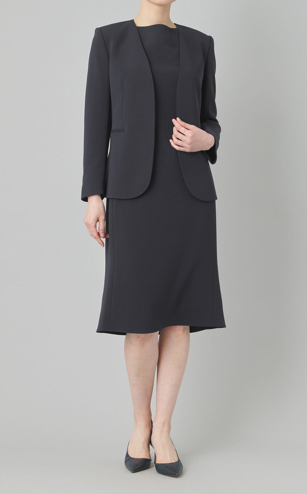 アドミラルクレープノーカラージャケット