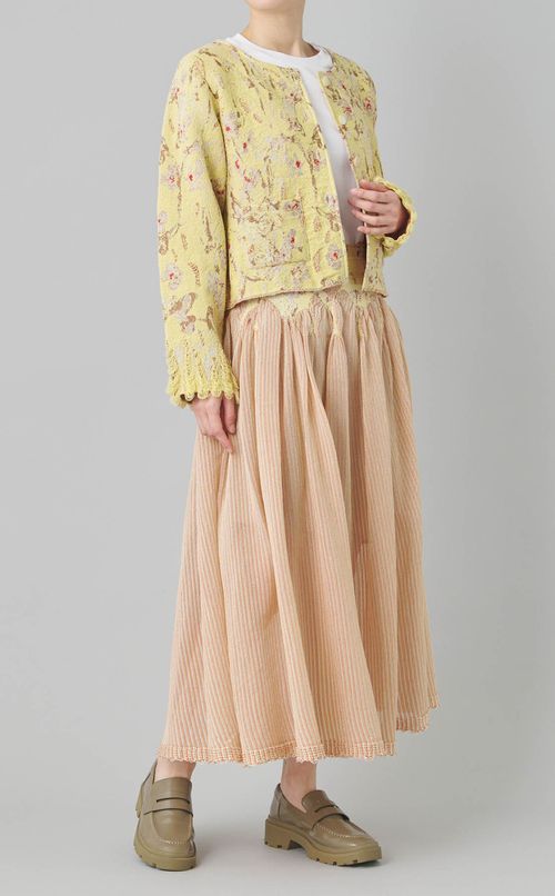 グランジフラワーニットスカート