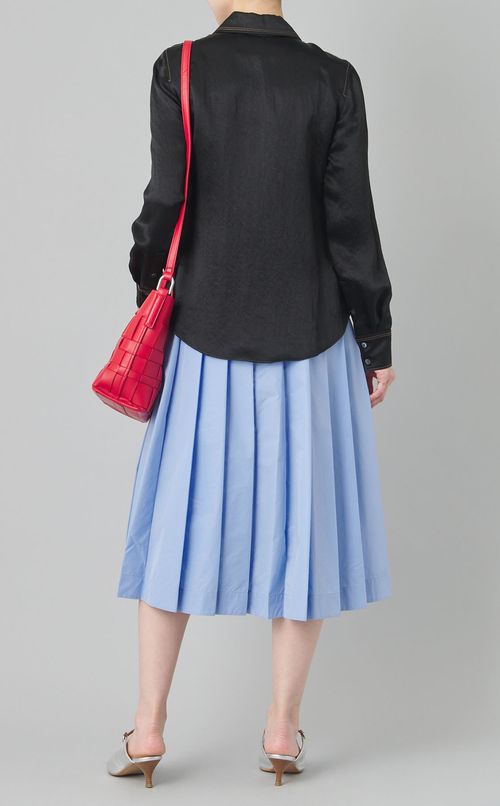 ミニモダン格子バゲットバッグ