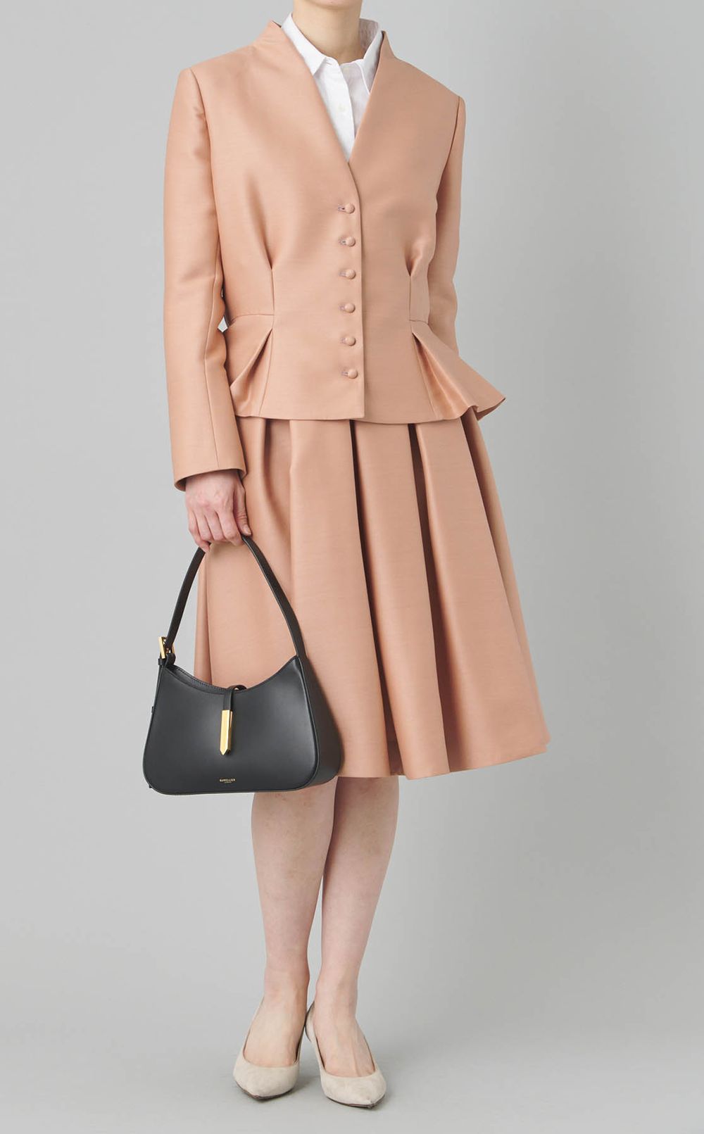 シルクウールペプラムジャケット