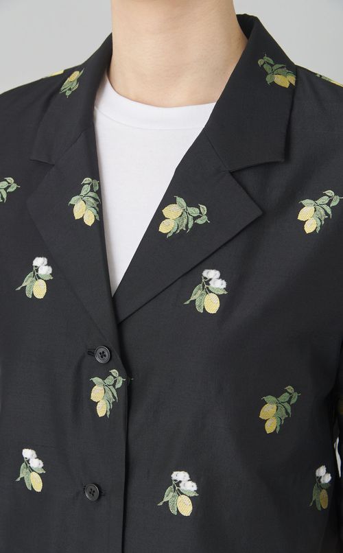 レモンジャガード開襟シャツ