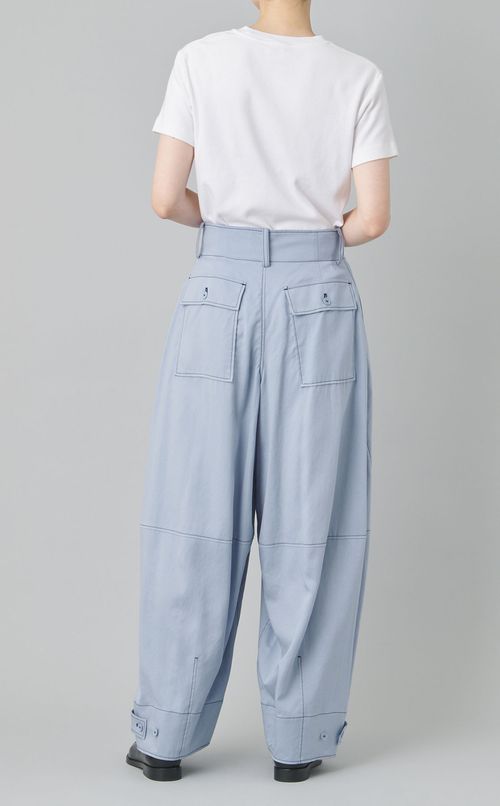 ステッチデザインバレルパンツ