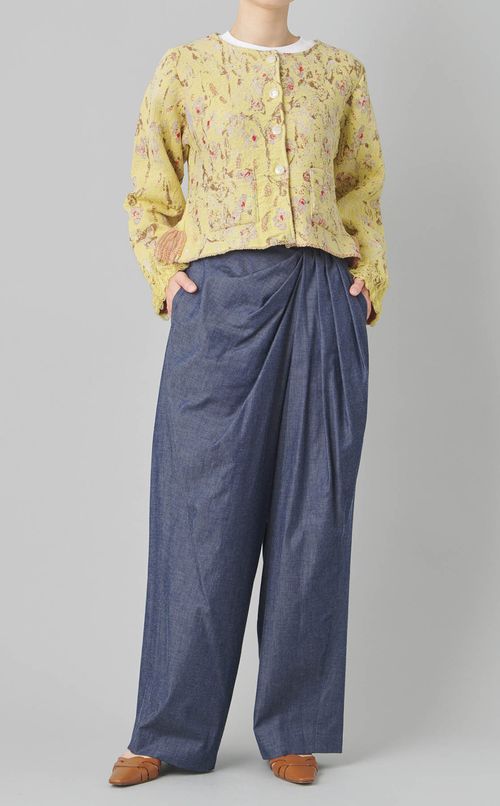 グランジフラワーニットジャケット