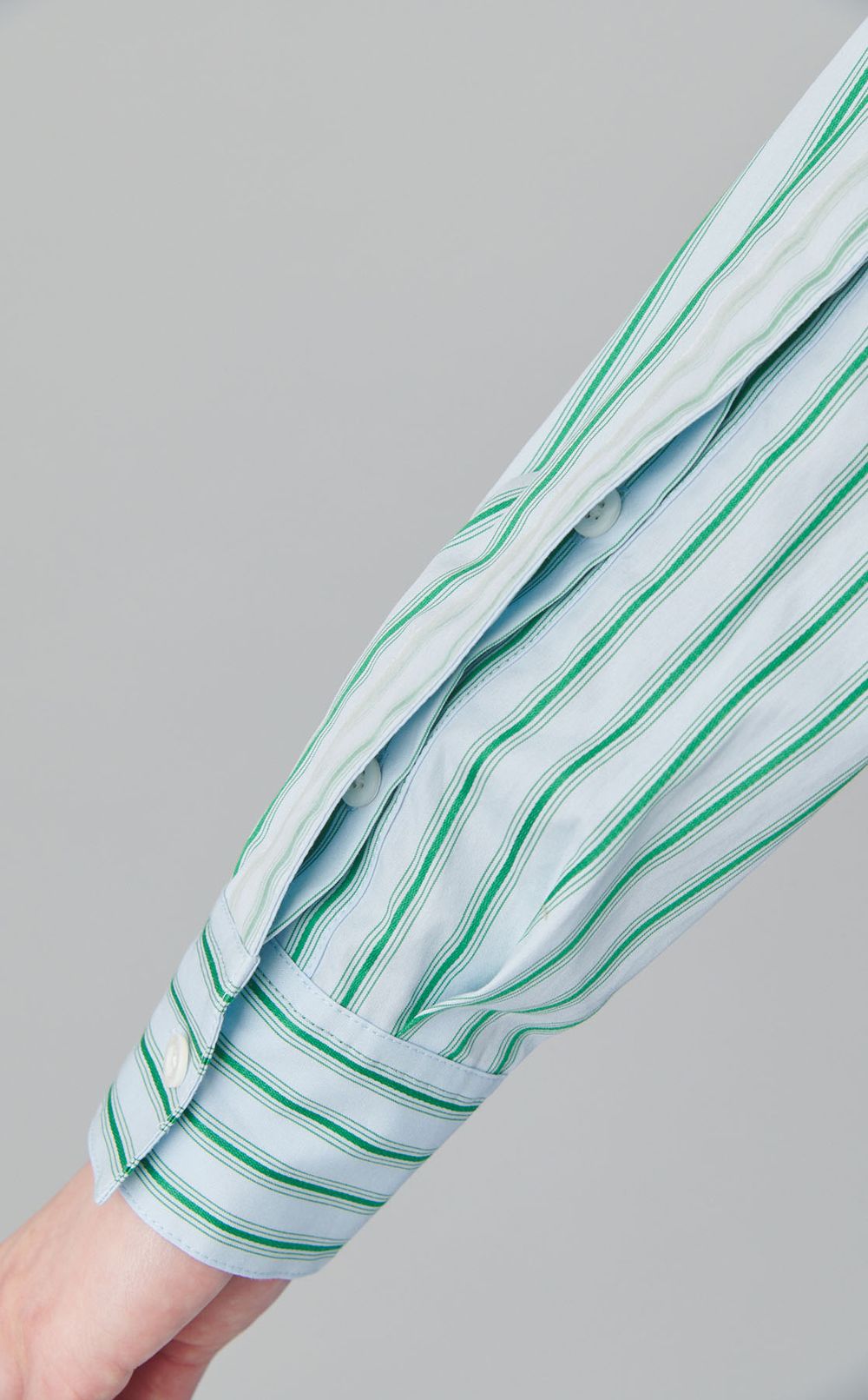 ストライプバンドカラーシャツ