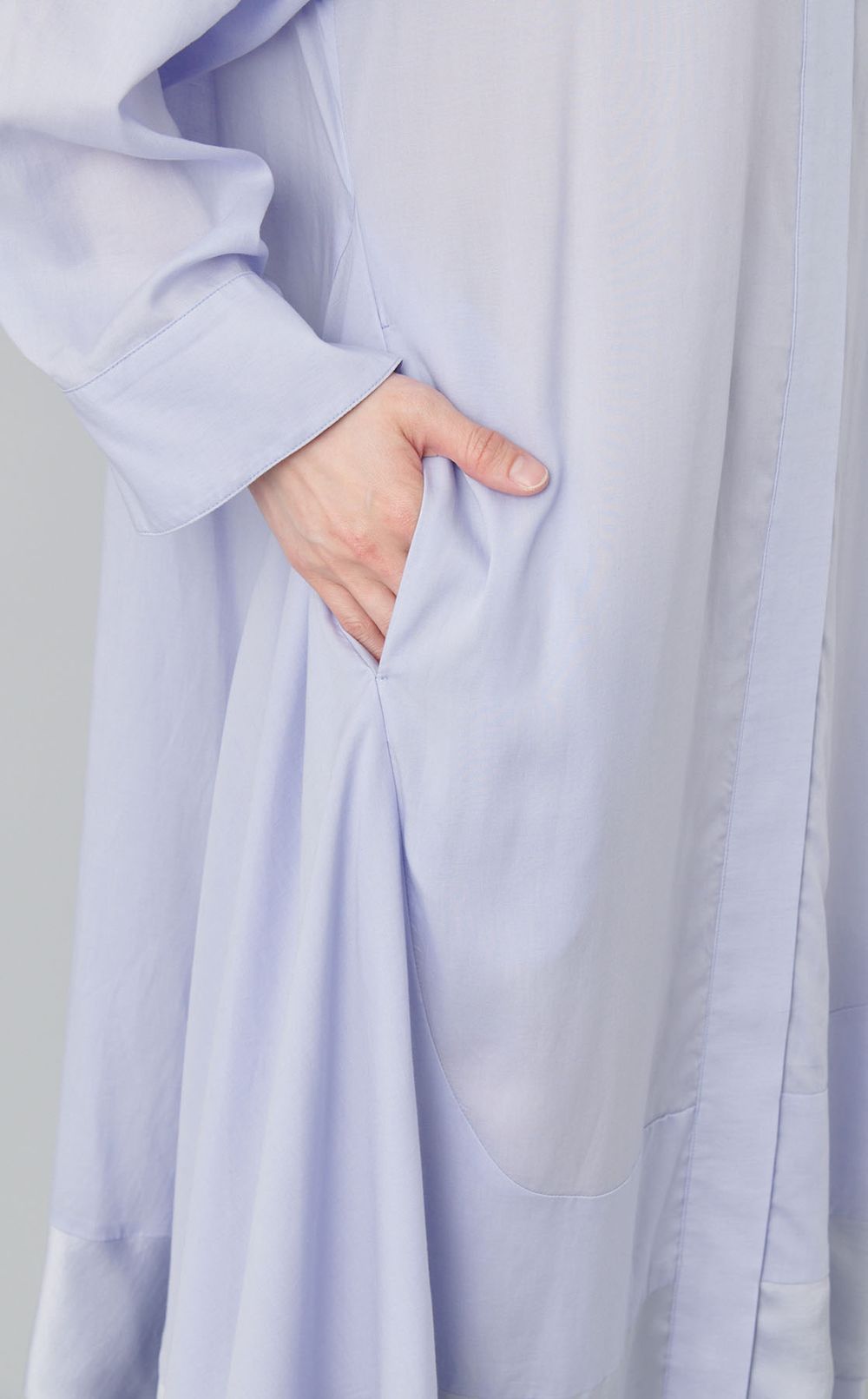 ヘムフレアシャツワンピース