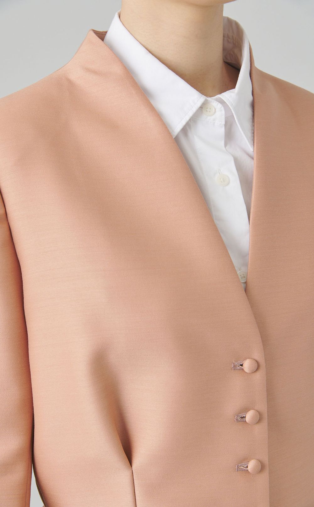 シルクウールペプラムジャケット