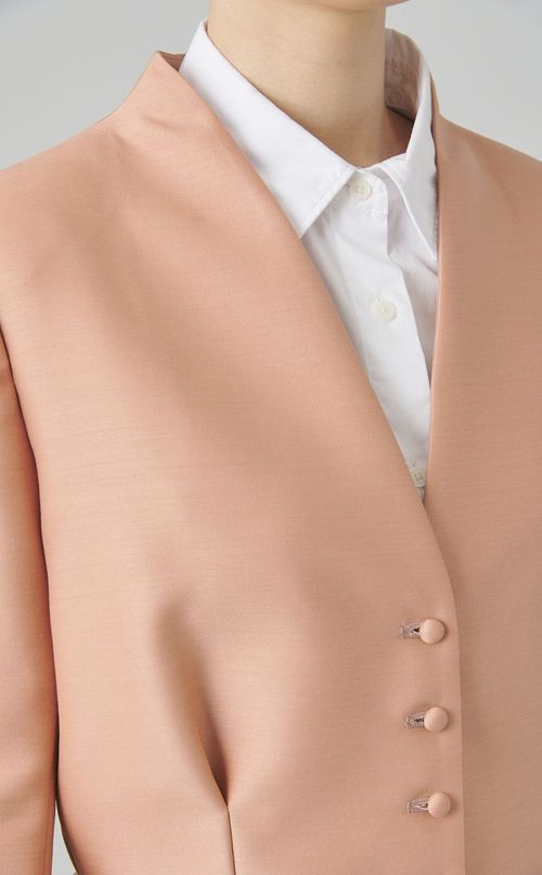 シルクウールペプラムジャケット