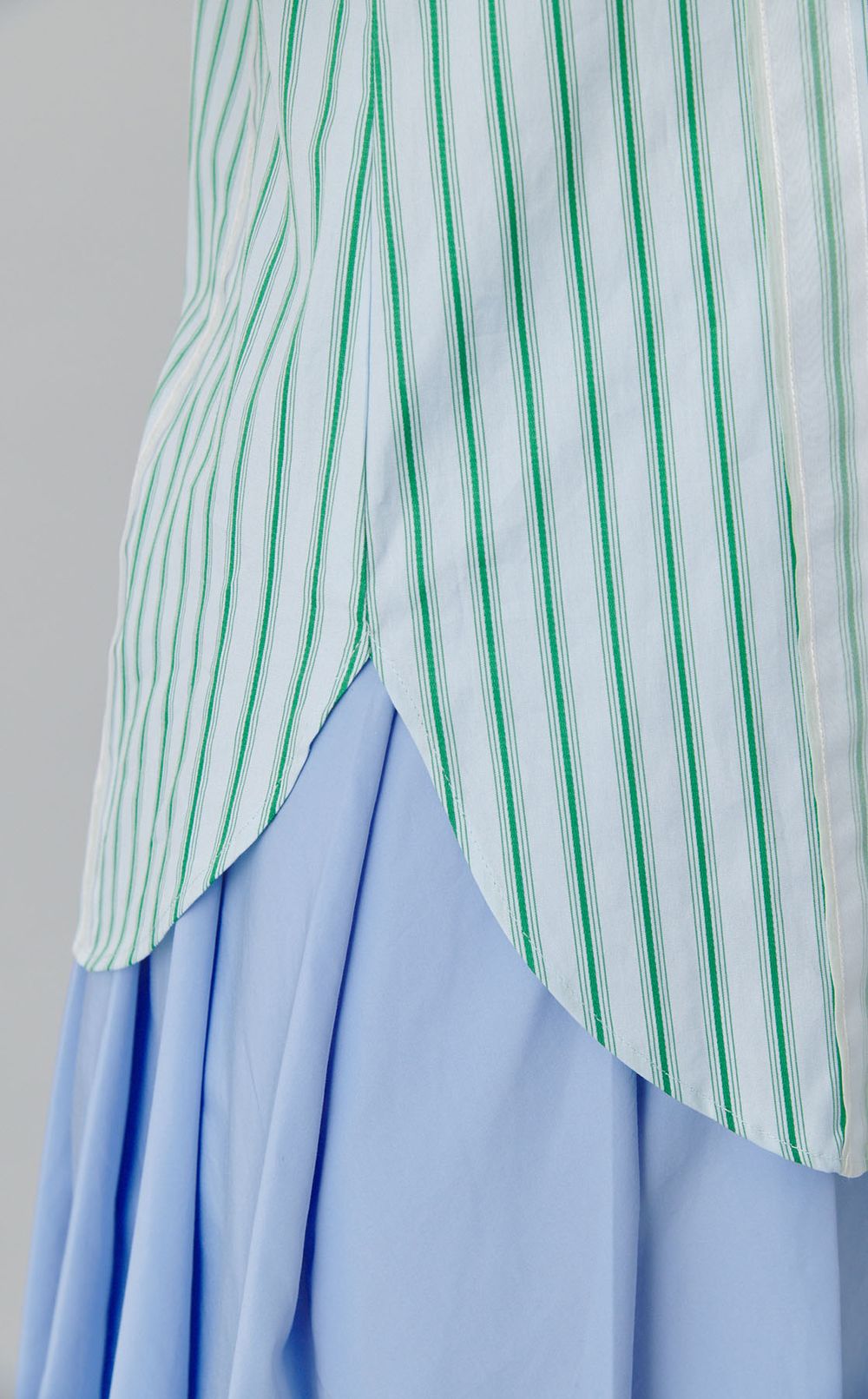 ストライプバンドカラーシャツ