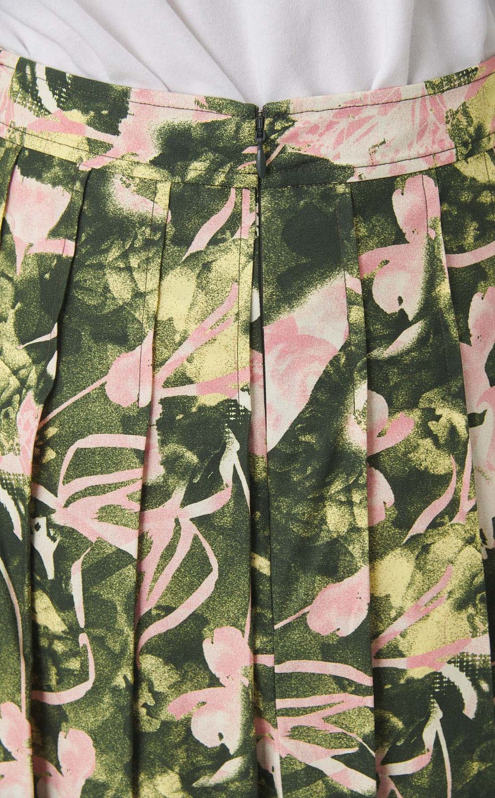 フラワープリントプリーツスカート