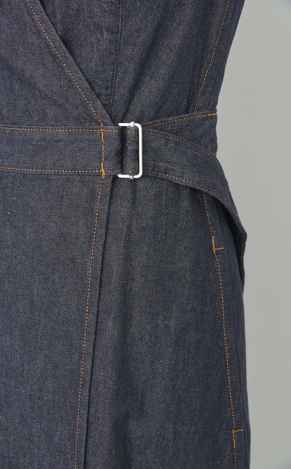 デニムカシュクールワンピース