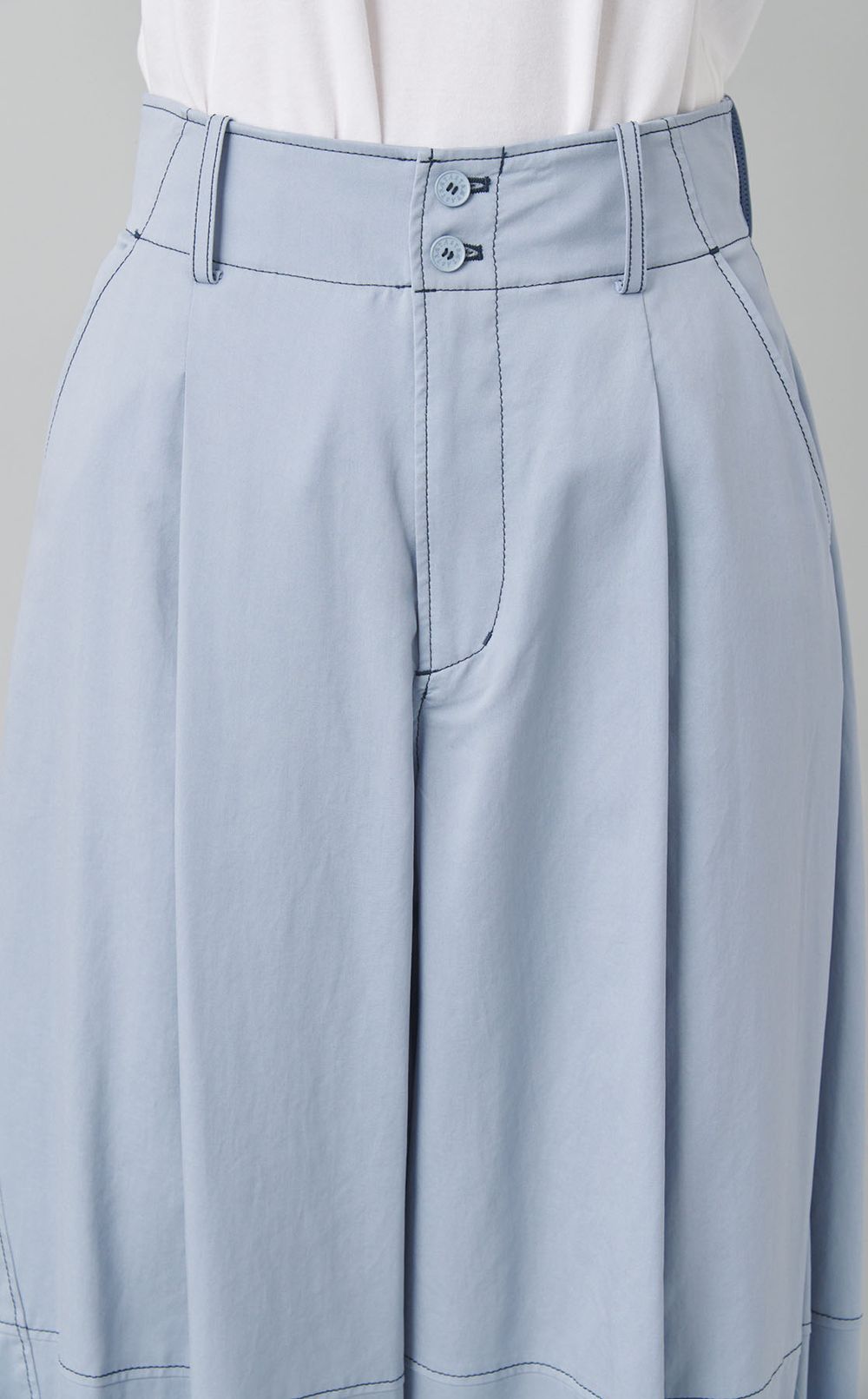 ステッチデザインバレルパンツ