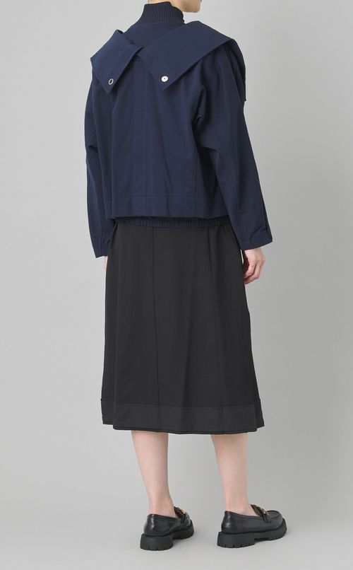 ダブルカラーコットンブルゾン