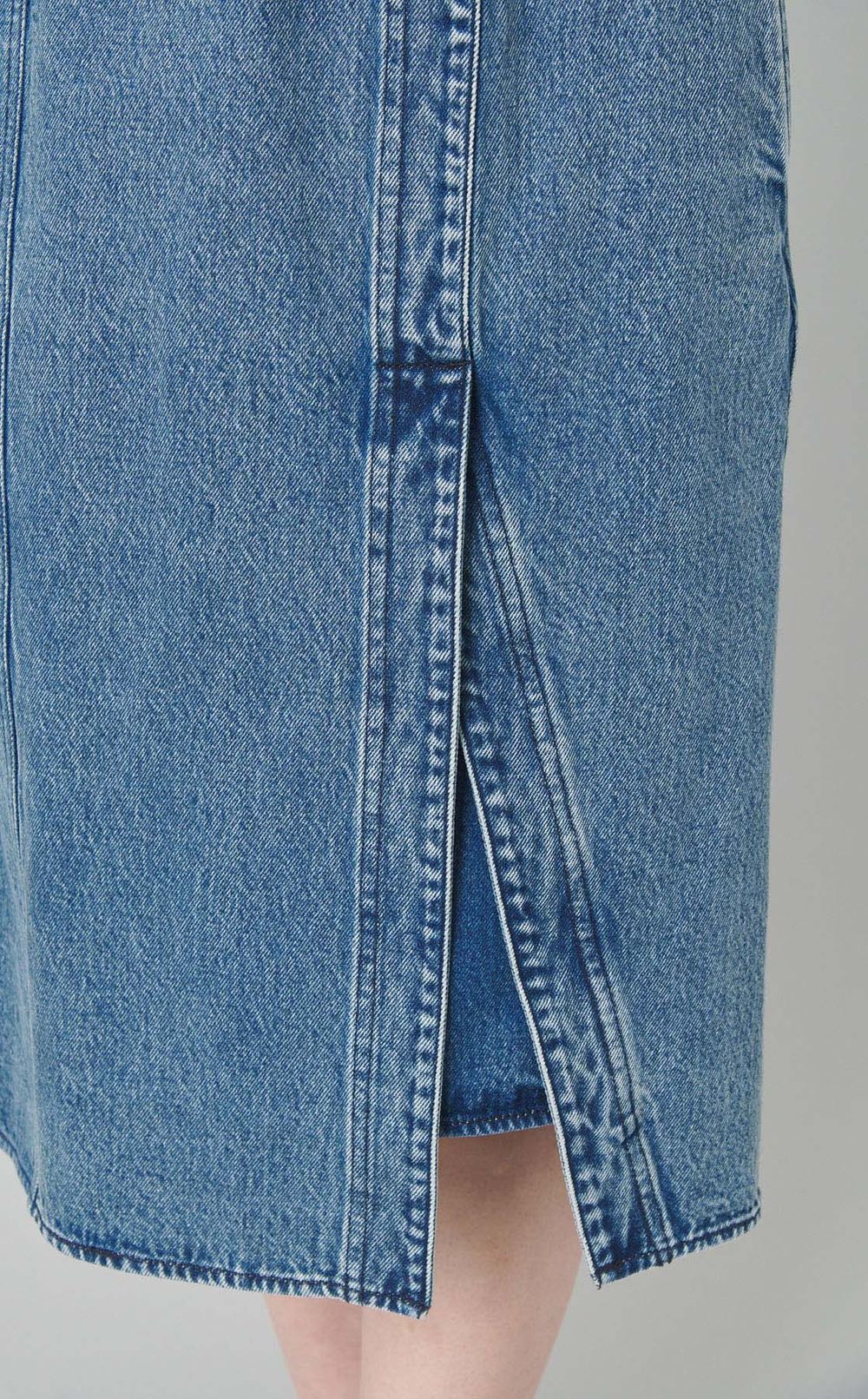 ベルテッドデニムワンピース