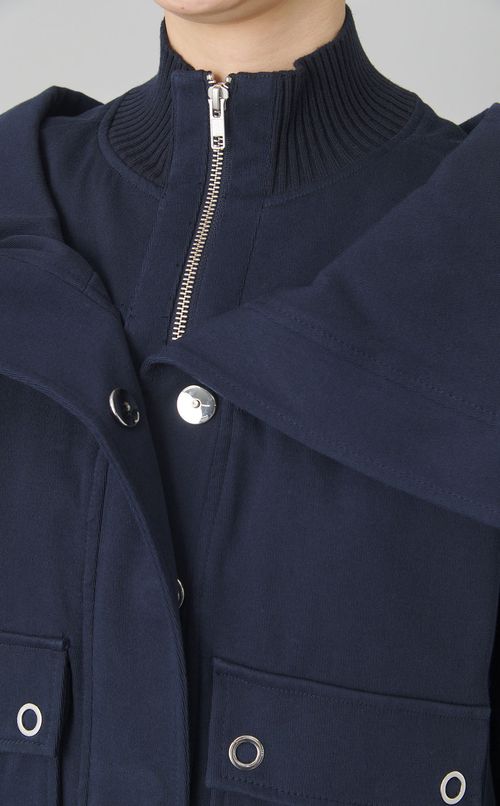 ダブルカラーコットンブルゾン