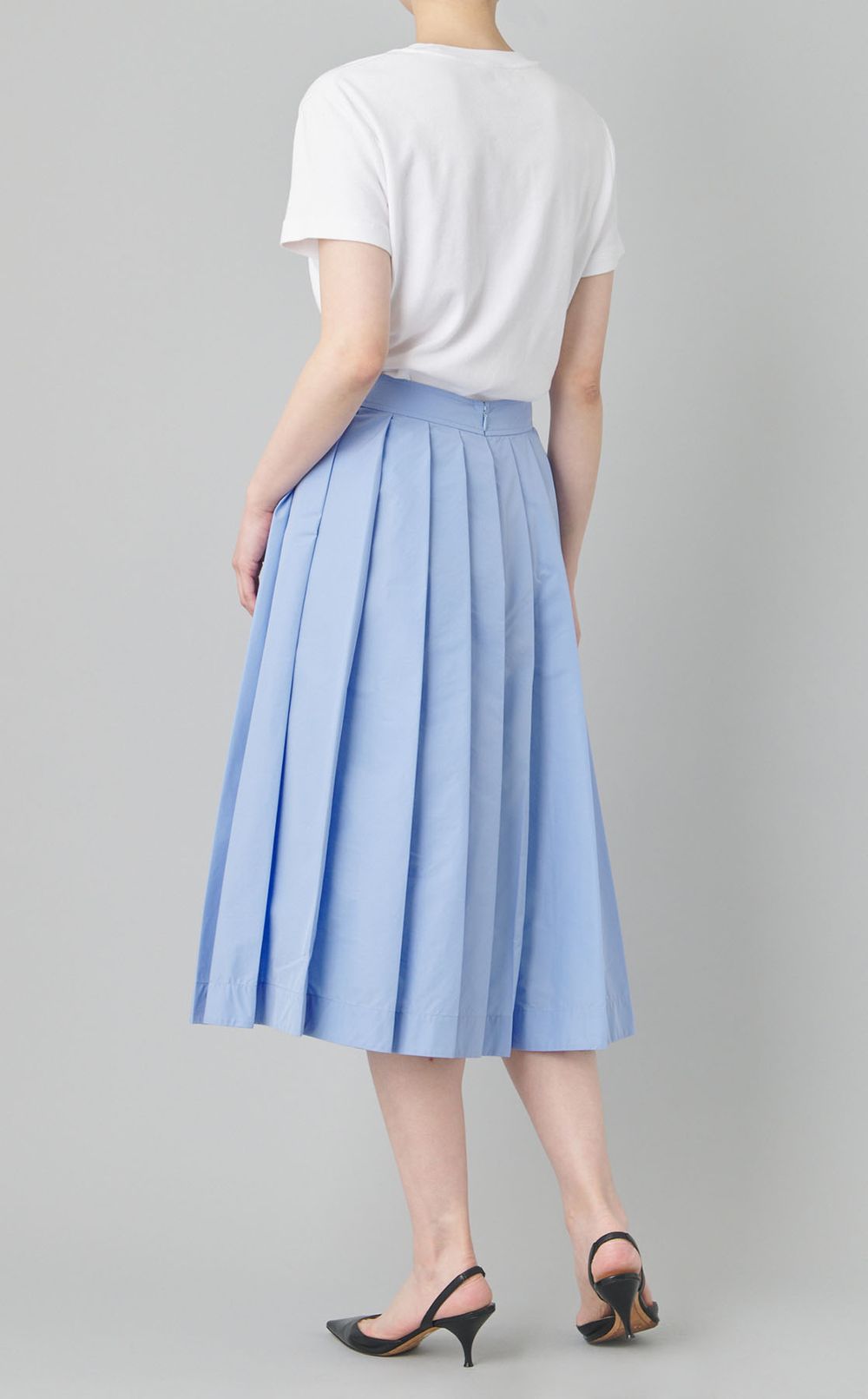 プリーツベルテッドスカート