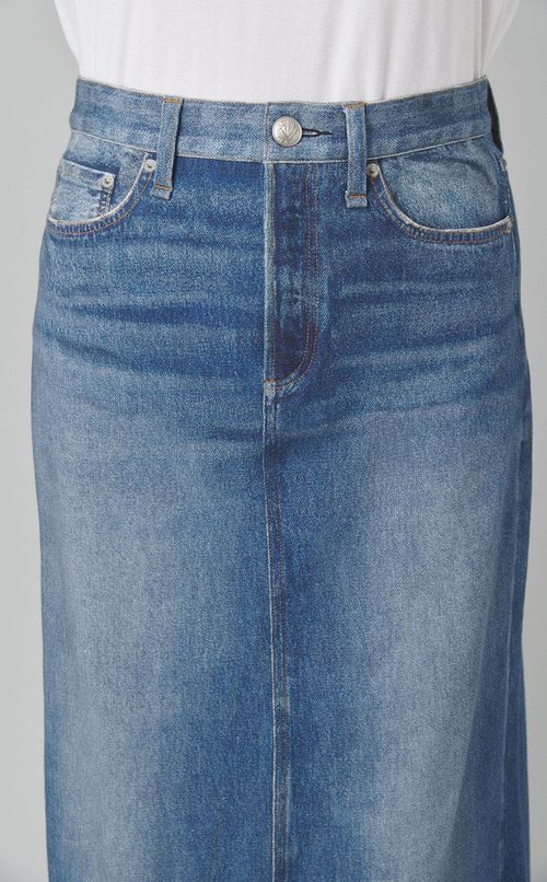 デニムプリントミディスカート