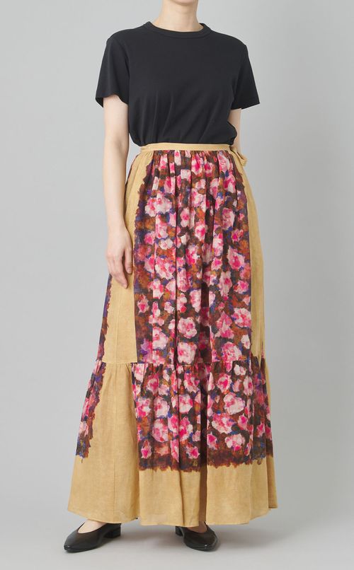 フラワーラップスカート