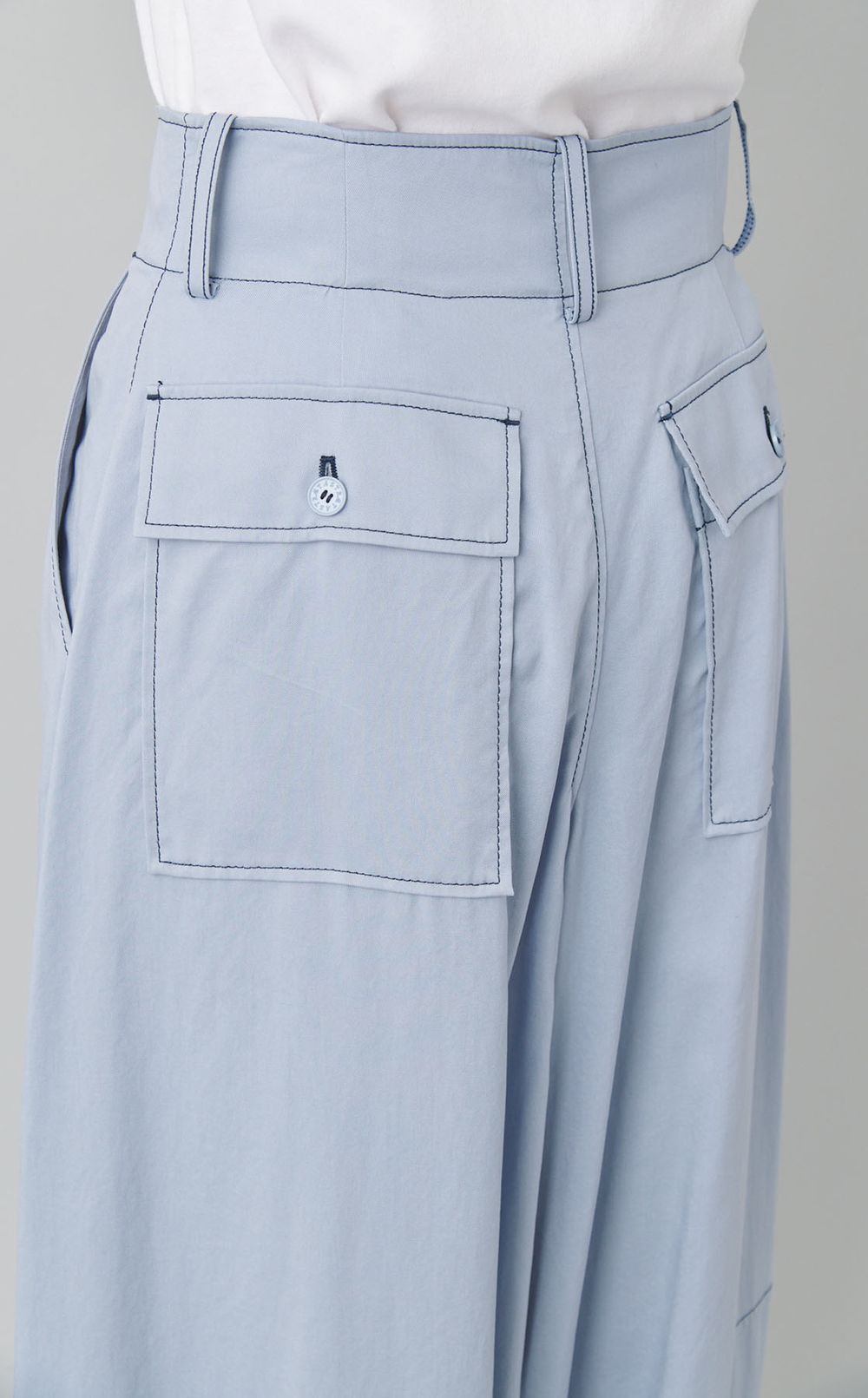 ステッチデザインバレルパンツ