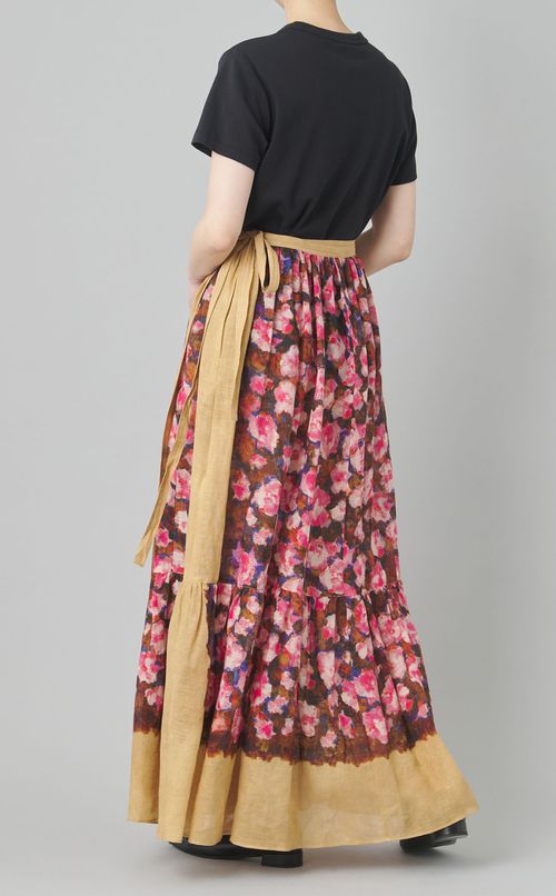 フラワーラップスカート
