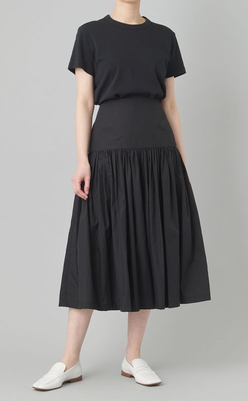 シャーリングキュロットパンツ