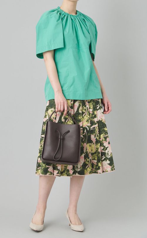 ドローストリングバゲットバッグ