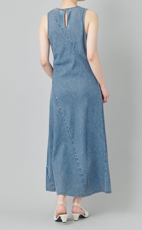 ライトデニムノースリーブワンピース