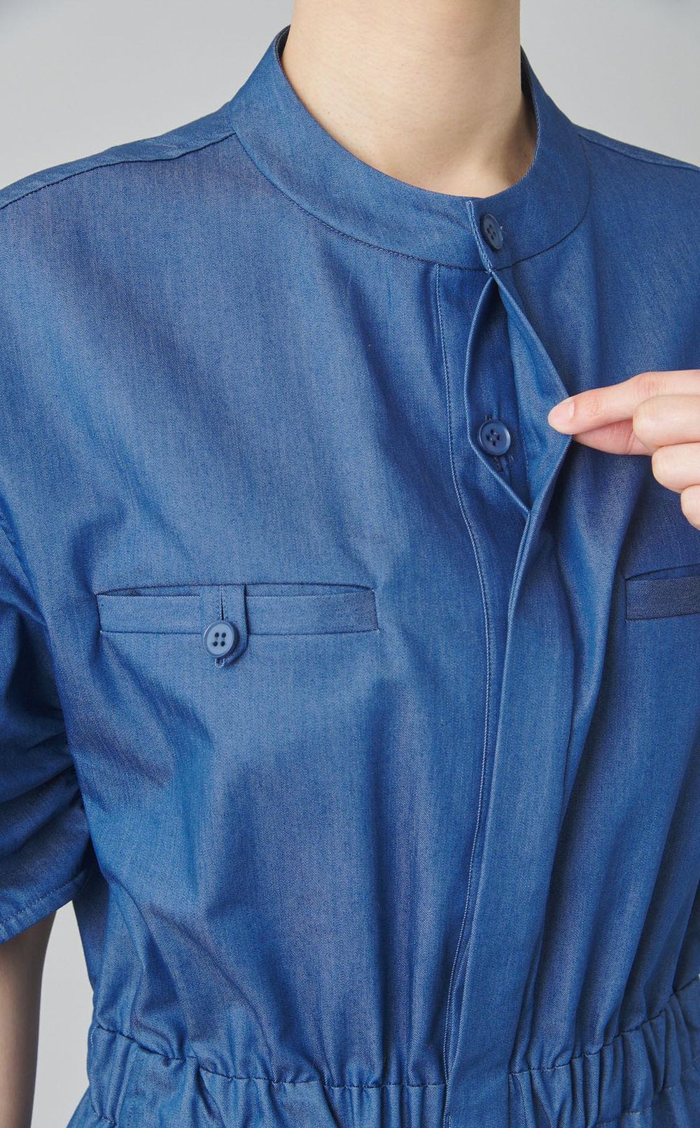 バンドカラーツイルオールインワン