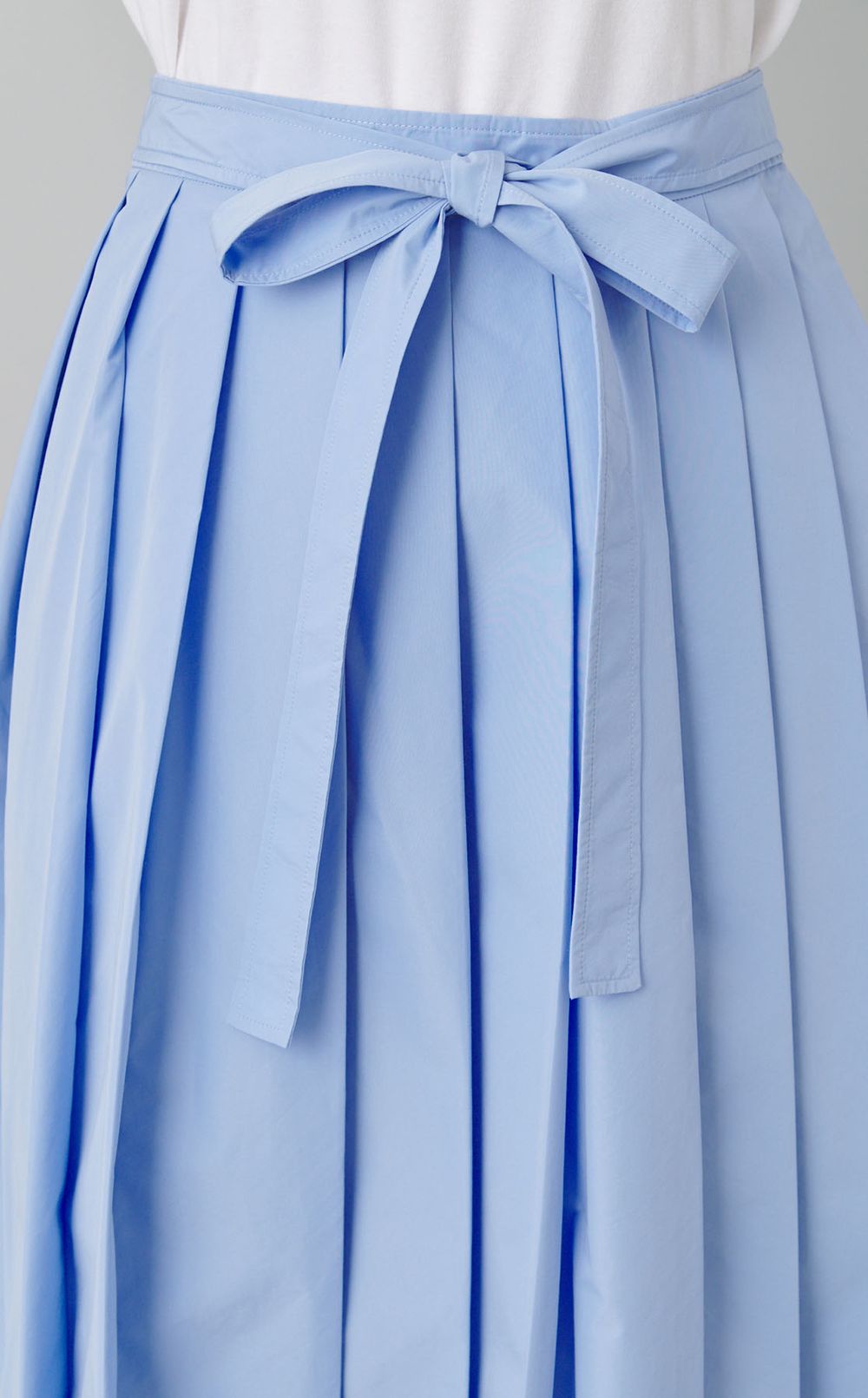 プリーツベルテッドスカート