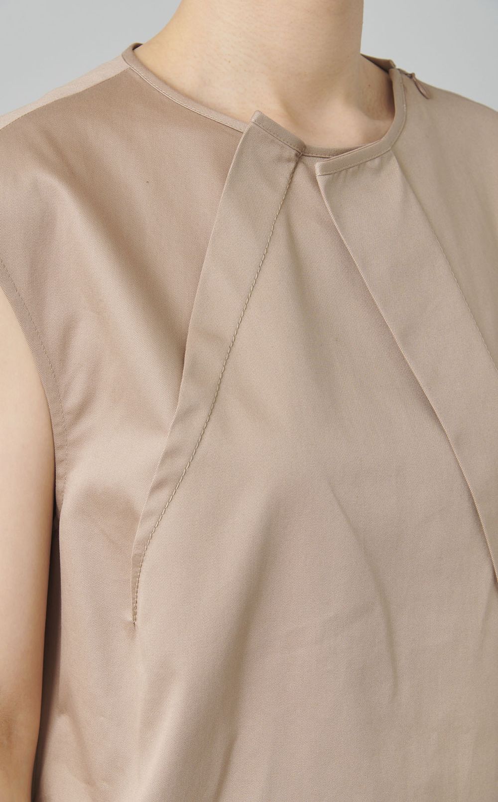 コットンツイルタックミニワンピース