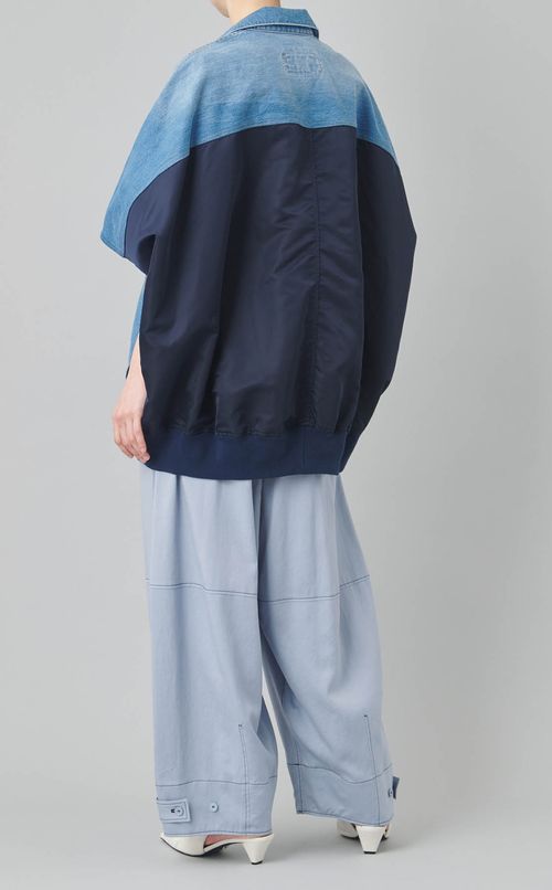 デニムコンビMA-1ポンチョブルゾン