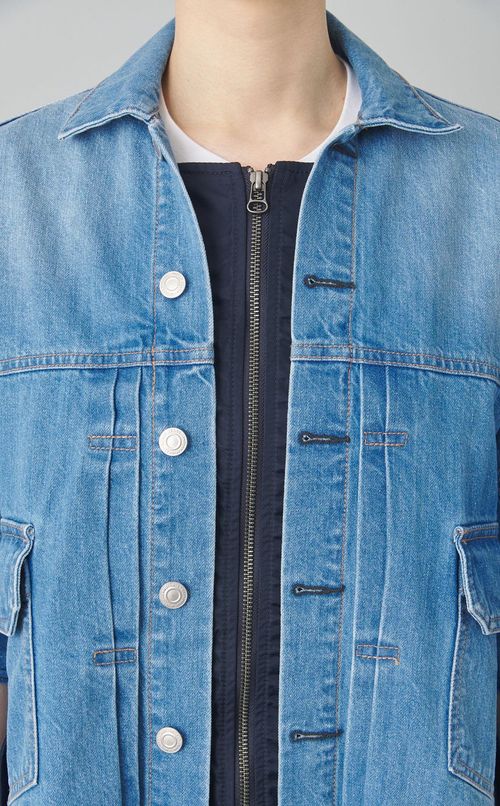 デニムコンビMA-1ポンチョブルゾン