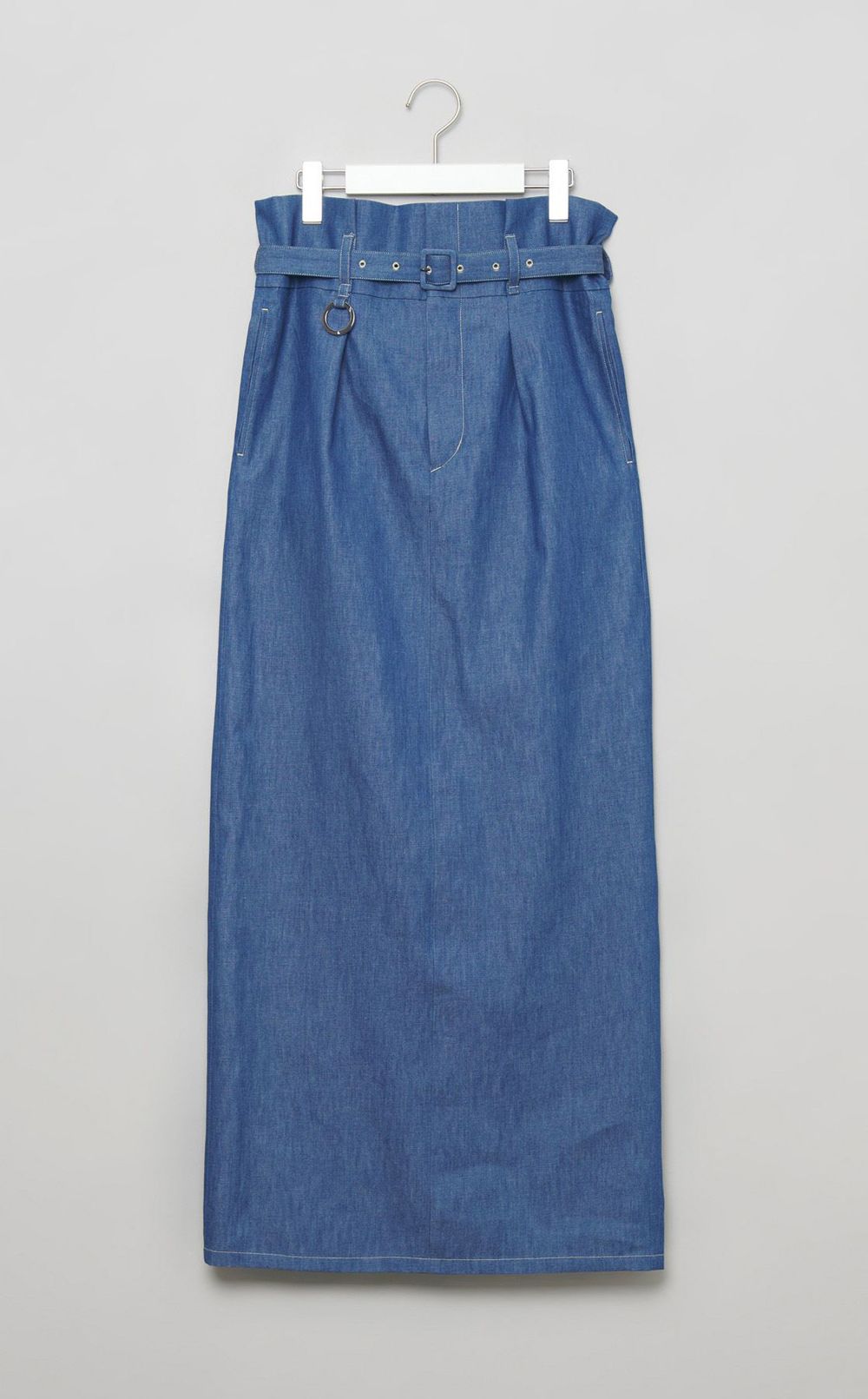 ハイウエストベルテッドロングスカート