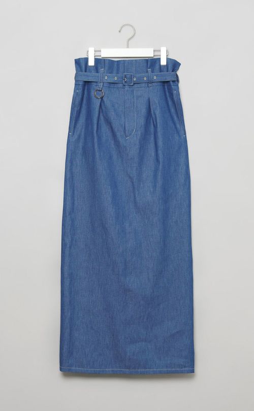 ハイウエストベルテッドロングスカート