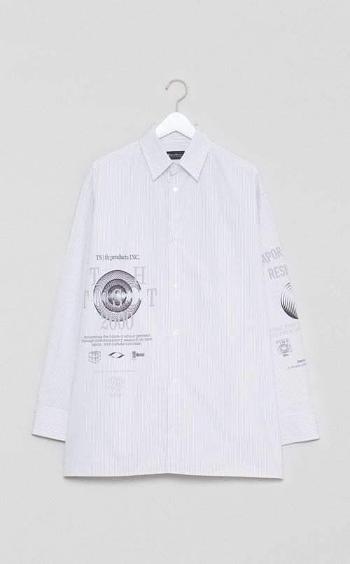 グラフィックオーバーサイズシャツ