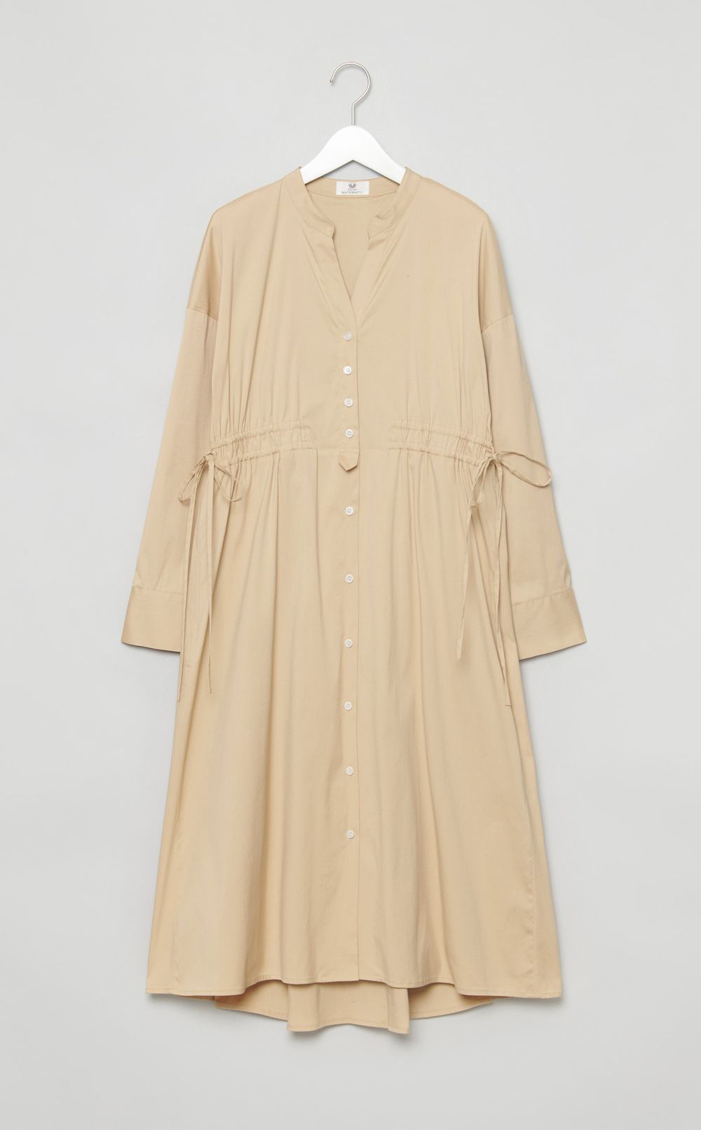 コットンナイロンシャツワンピース