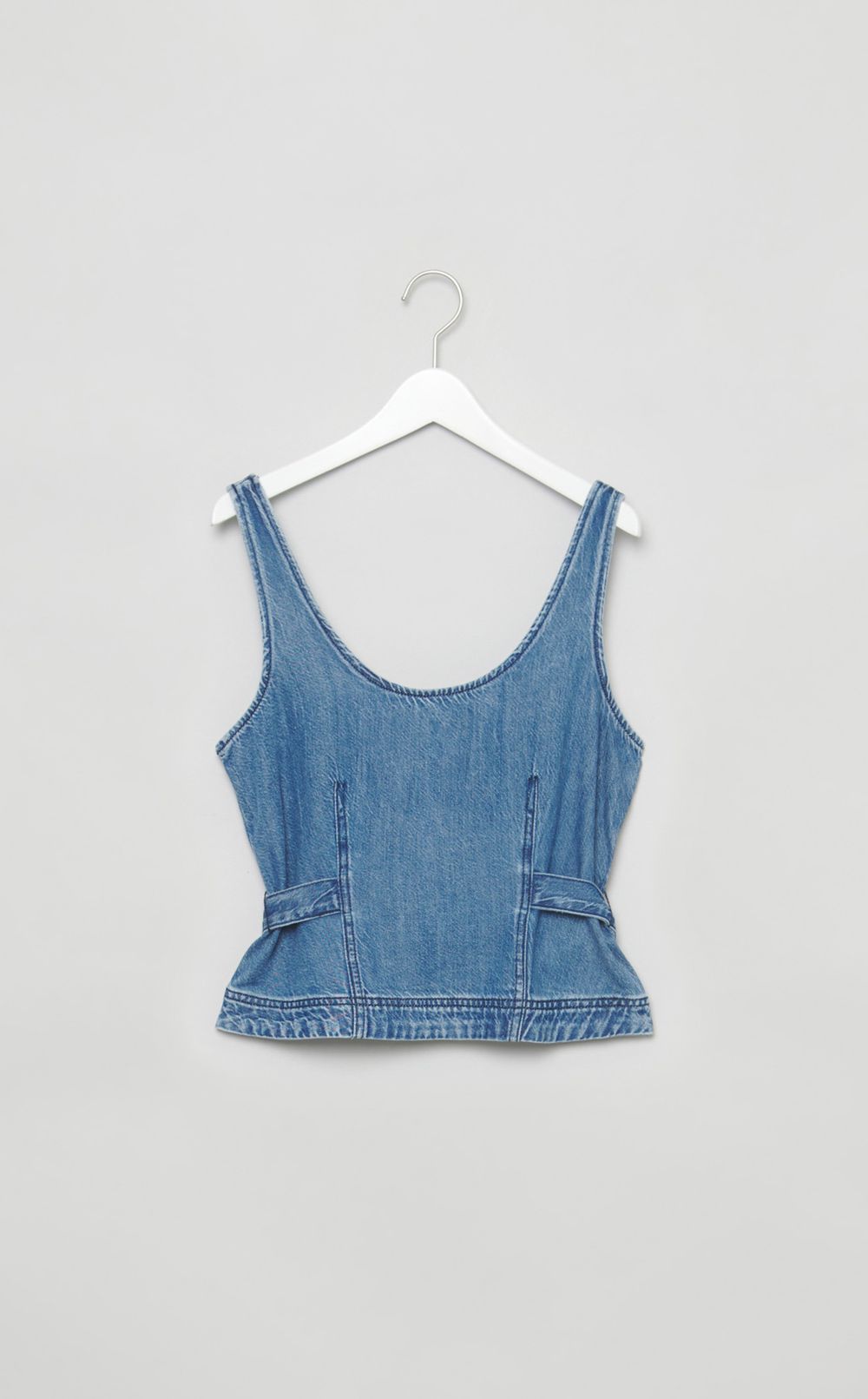 ライトデニム2wayノースリーブトップス