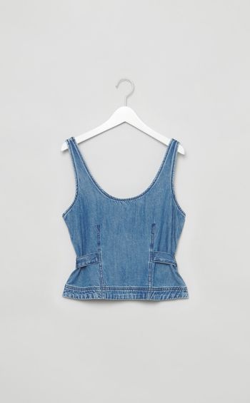 ライトデニム2wayノースリーブトップス