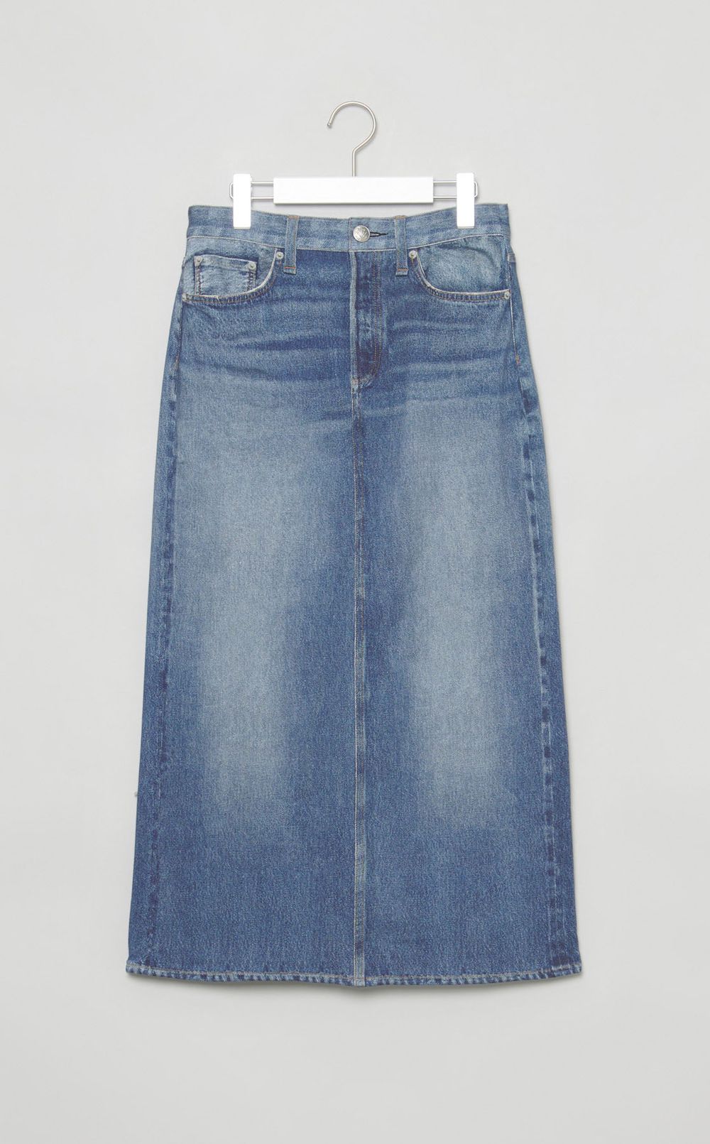 デニムプリントミディスカート