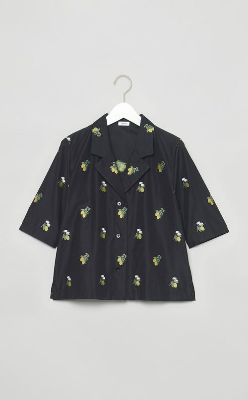 レモンジャガード開襟シャツ