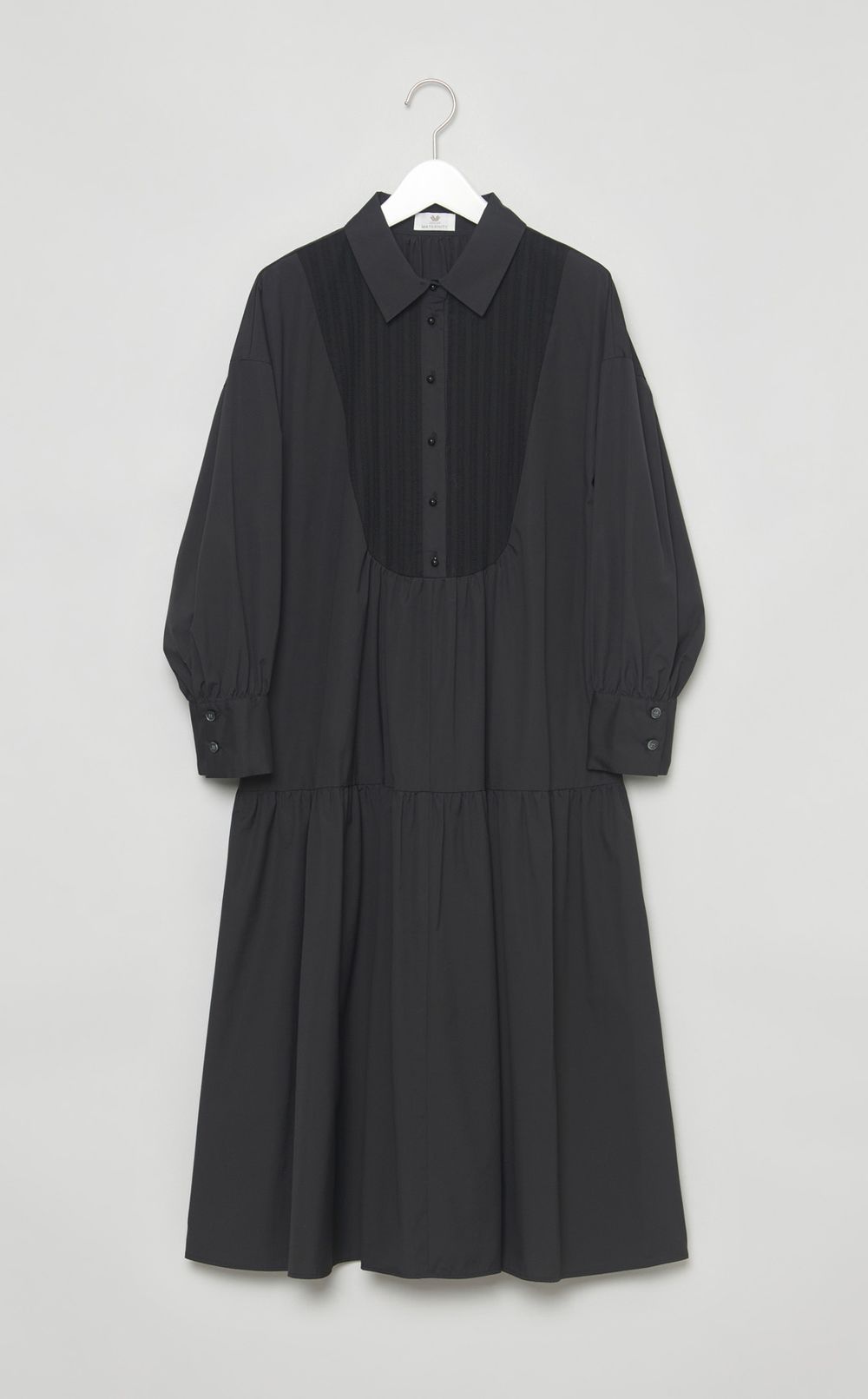 ティアードデザインシャツワンピース