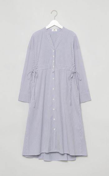 コットンナイロンシャツワンピース