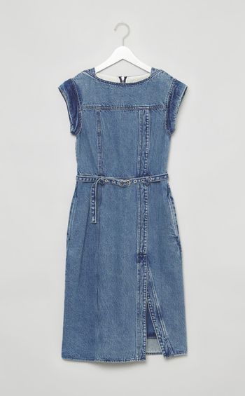 ベルテッドデニムワンピース