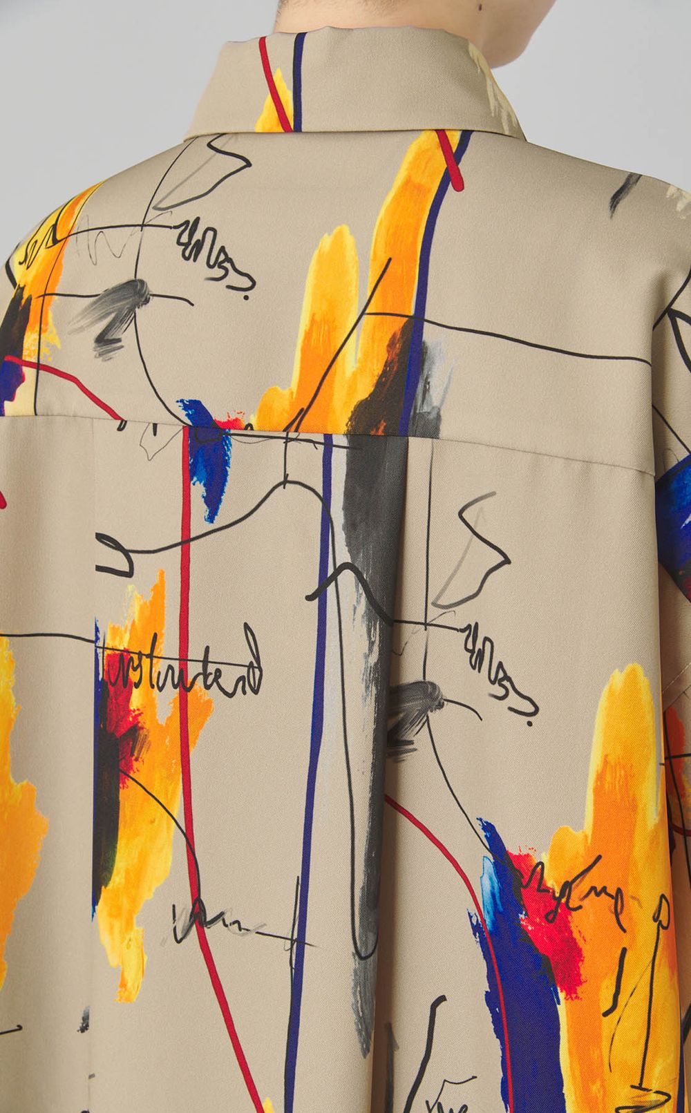 ペイントプリントシャツワンピース