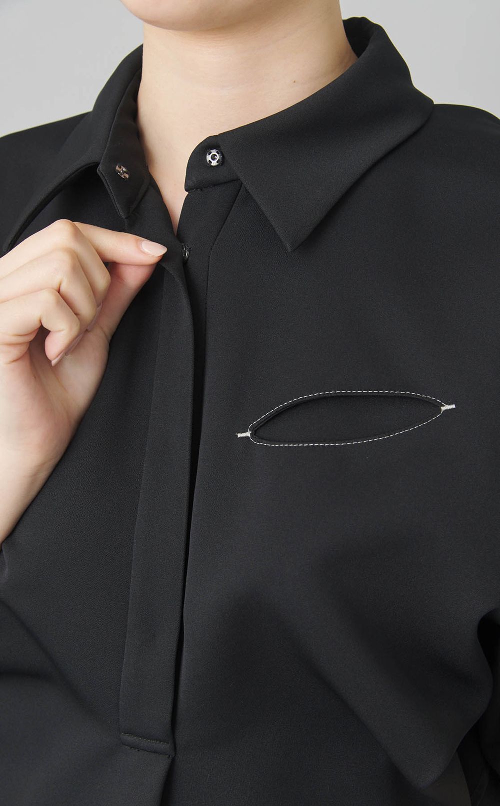 ユニフォームシャツミディワンピース