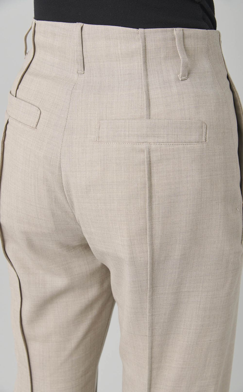 センターシームハイウエストウールパンツ